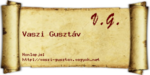 Vaszi Gusztáv névjegykártya