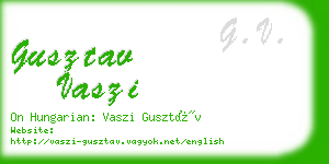 gusztav vaszi business card